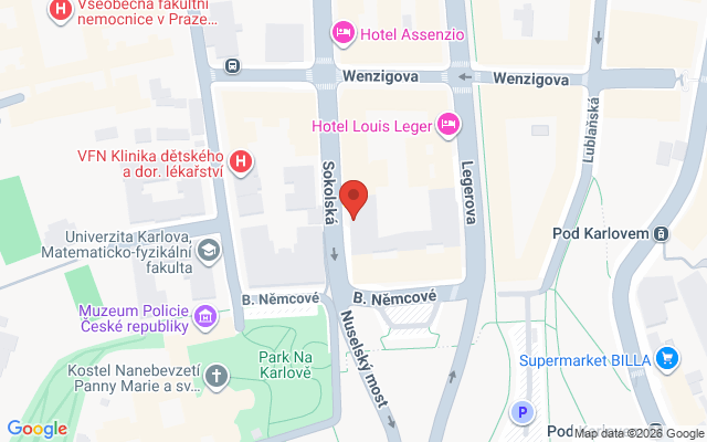 Mapa pobočky Praha